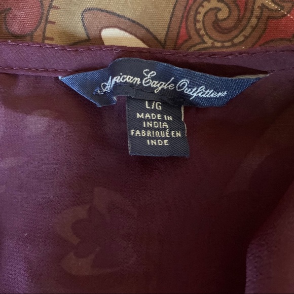 3/$15 American Eagle Outfitters Pleated Tank Top L - Picture 3 of 5